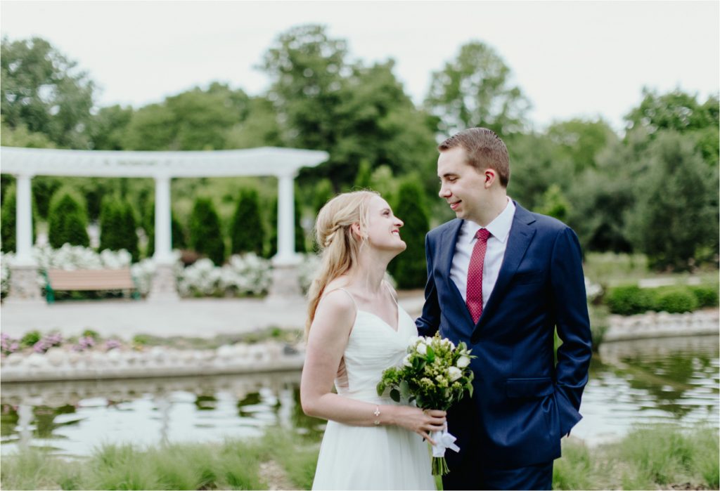 Small, intimate wedding at Japanese Garden at Como Conservatory in St. Paul, Minnesota